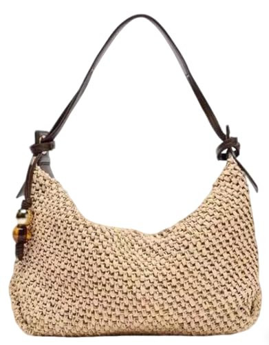 Bohemia Straw Summer Beach Bag Women Underarm Shoulder Bags Cute Crossbody Purse Travel Tote Hobo Handbag Wallet 2026 | Amazon (US)
