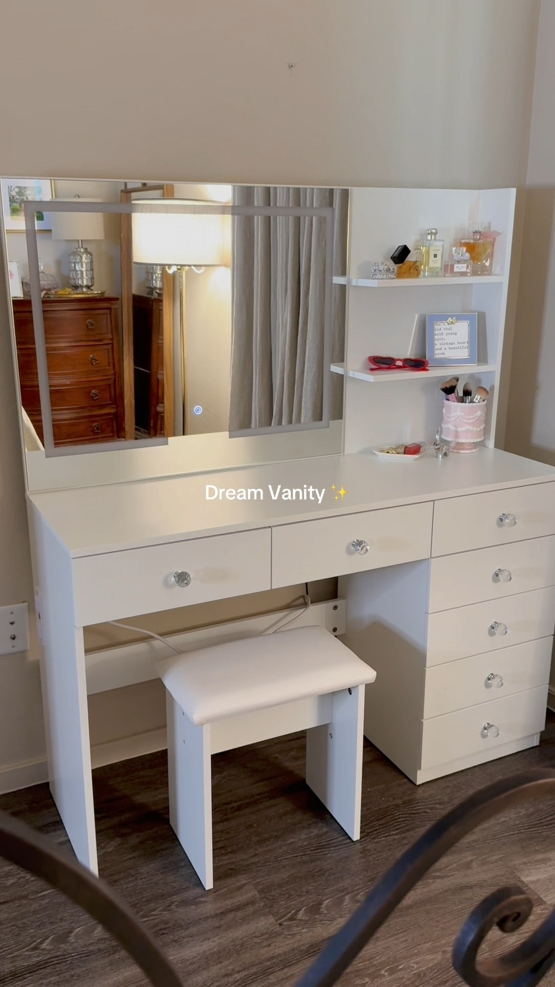 Dream Vanity 💫 
#vanity #makeupvanity #vanitymakeup #makeup #beauty #beautyroom #girly #vowner 

#LTKHome #LTKBeauty
