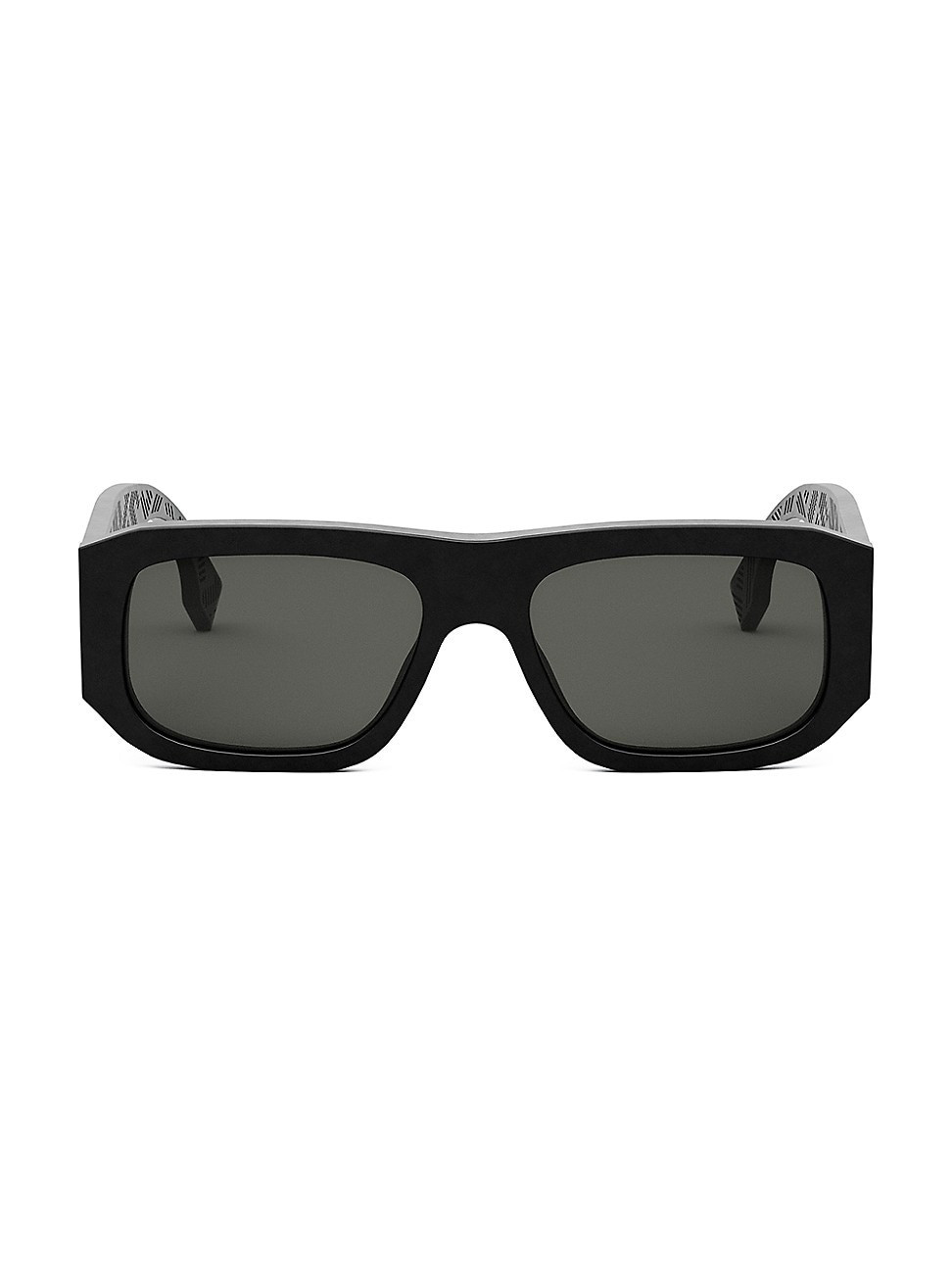 Men's Fendi Sky 59MM Rectangular Sunglasses - Matte Black Smoke | Saks Fifth Avenue