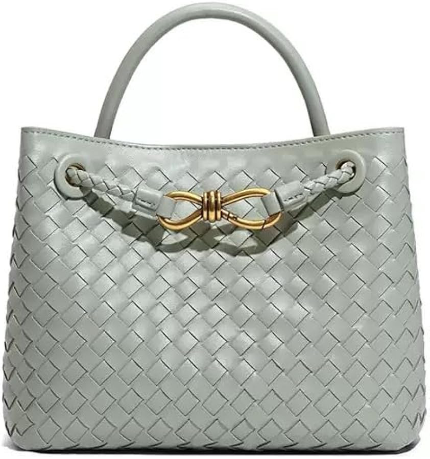 Woven Tote Bag for Women Leather Shoulder Handbag Designer Top Handle Purses | Amazon (US)