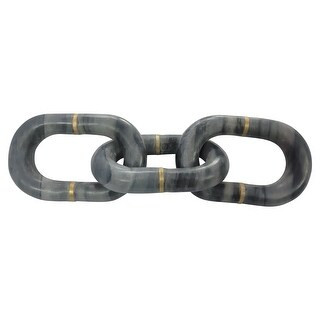 Marble 14" Chain Decor, Gray 1"H - 14.0" x 4.0" x 1.0" | Bed Bath & Beyond