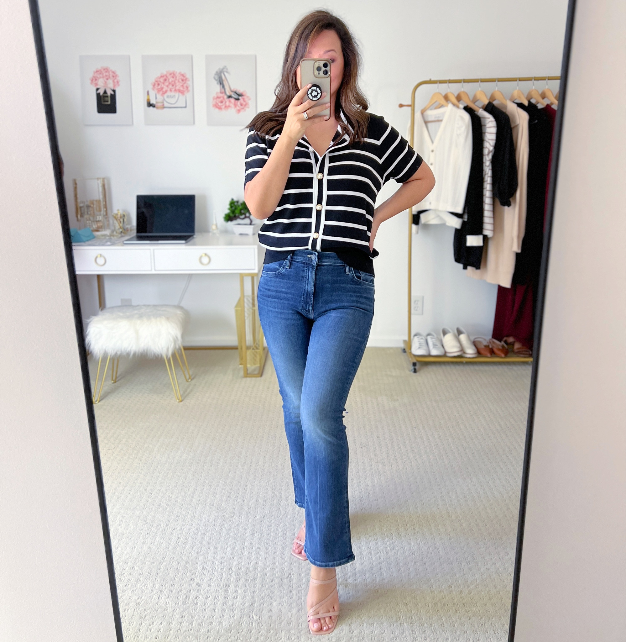 If you are looking for a top you can wear to the office or with a pair of jeans this striped cardigan is perfect. This top is available in 7 more beautiful colors  

#LTKfindsunder50 #LTKover40 #LTKmidsize