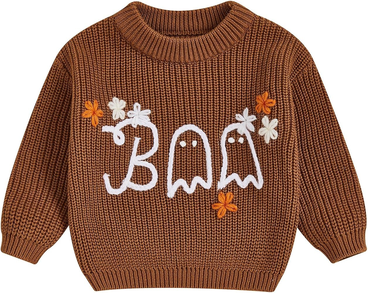 Newborn Toddler Baby Boy Girl Christmas Outfit Knit Christmas Tree Sweater Chunky Sweatshirt Fall... | Amazon (US)