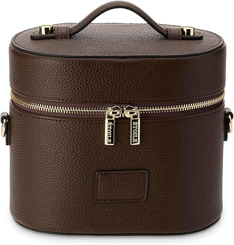 ETOILE - Oval Toiletry Case Espresso - Travel Makeup Bag Organizer with Shoulder Strap and Remova... | Amazon (US)