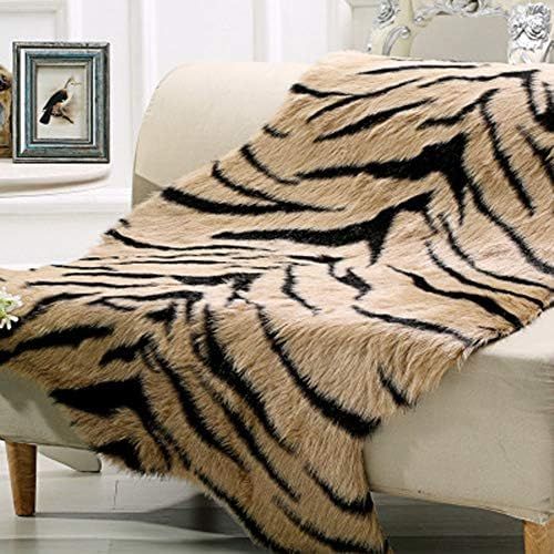 Tiger Rug 3.3x5 Feet Animal Printed Faux Cowhide Area Rug Skin Fur Luxury Soft Simulation Cowhide, L | Amazon (US)