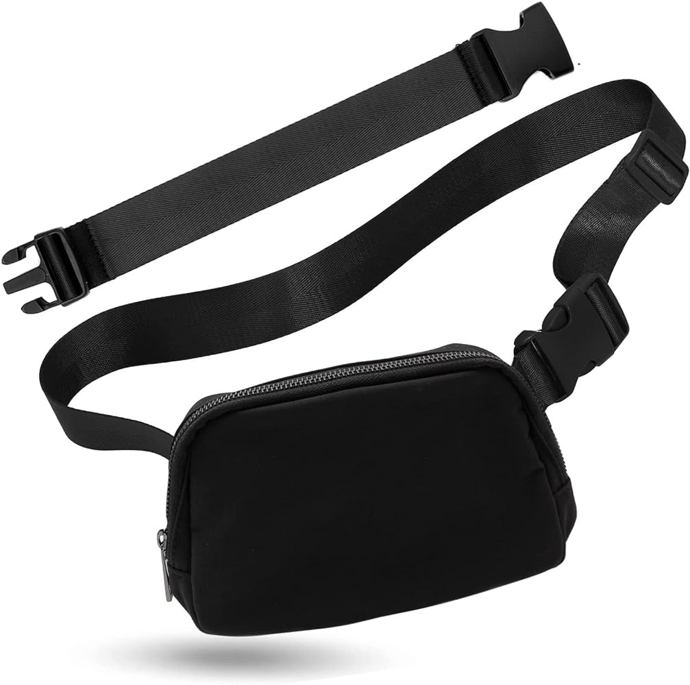 Belt Bag with Extender Strap 65'', Plus Size Fanny Pack Crossbody Bags for Women Men, Mini Everyw... | Amazon (US)