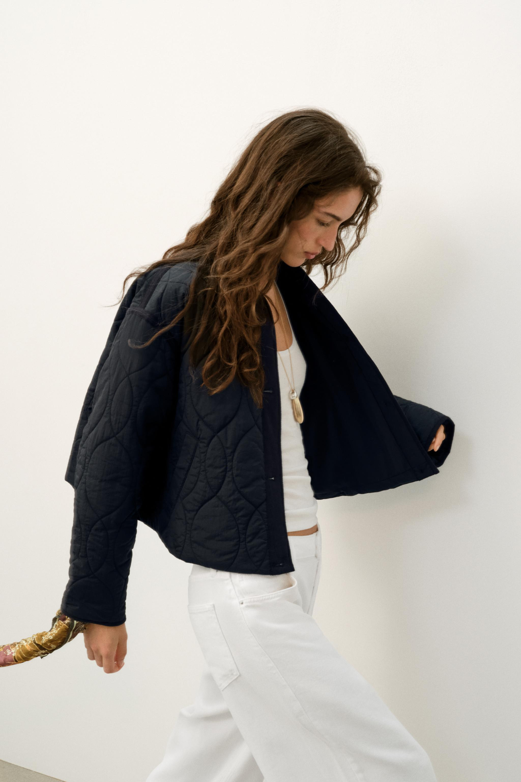 FAUX LEATHER JACKET WITH ELASTICATED DETAILS | Zara US