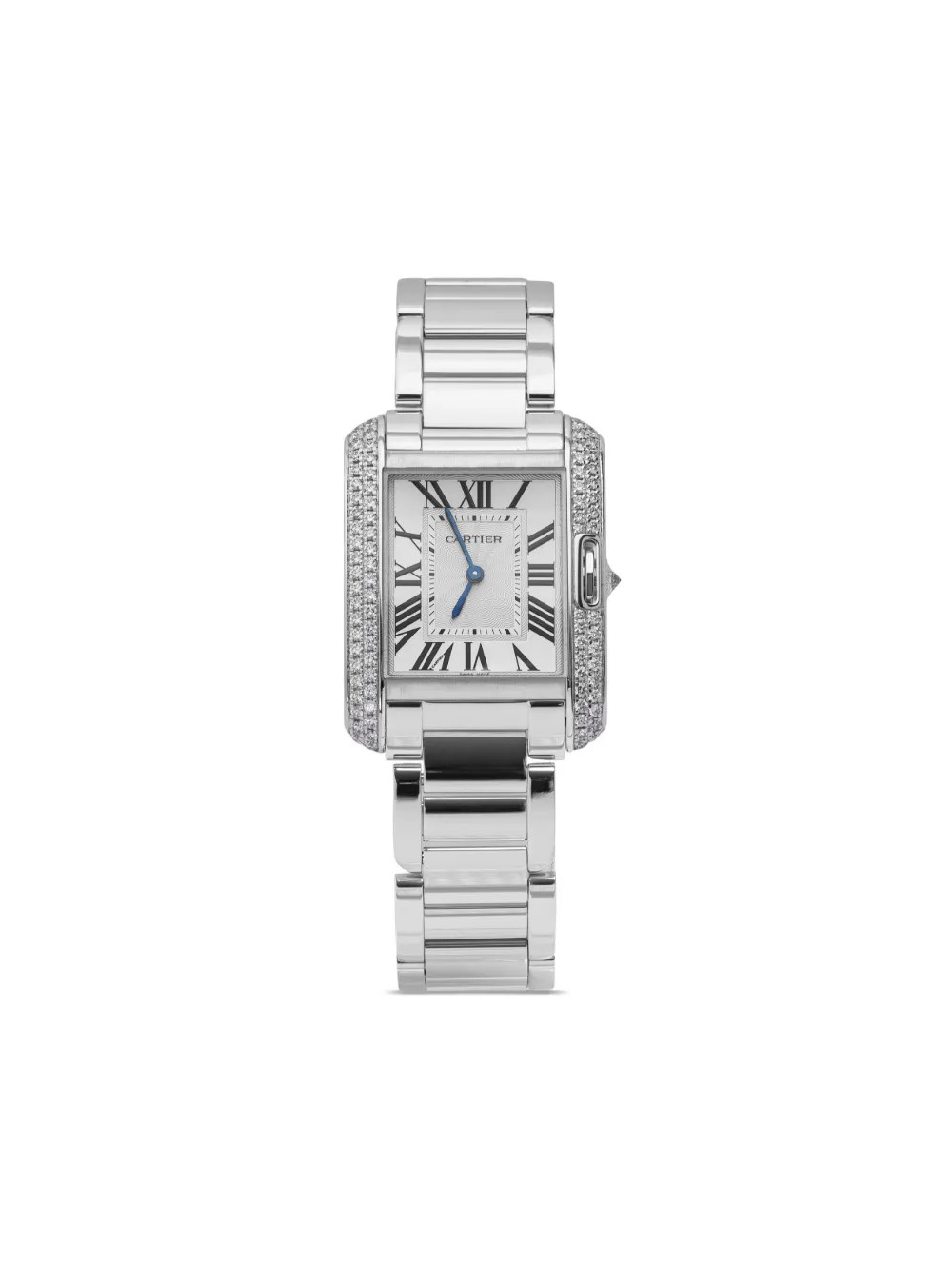Cartier 2021 pre-owned Santos Diamond 34.7mm - Farfetch | Farfetch Global