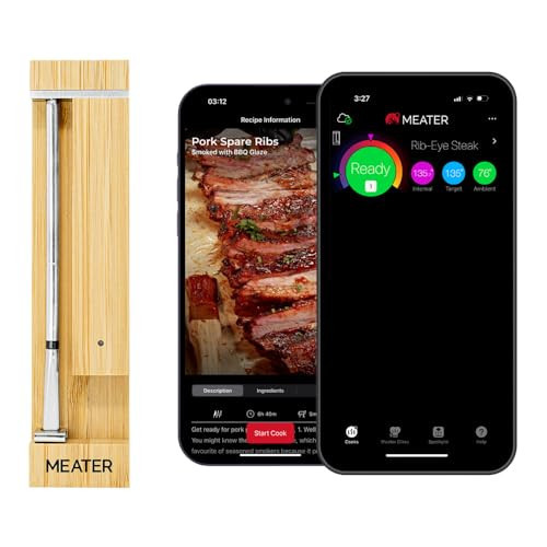 MEATER Pro (Formerly Known as 2 Plus): Smart Bluetooth Wireless Meat Thermometer Digital | 1000°F Heat Resistance | Long Range | Certified Accuracy | BBQ, Oven, Grill, Smoker, Air Fryer, Deep Fryer | Amazon (US)