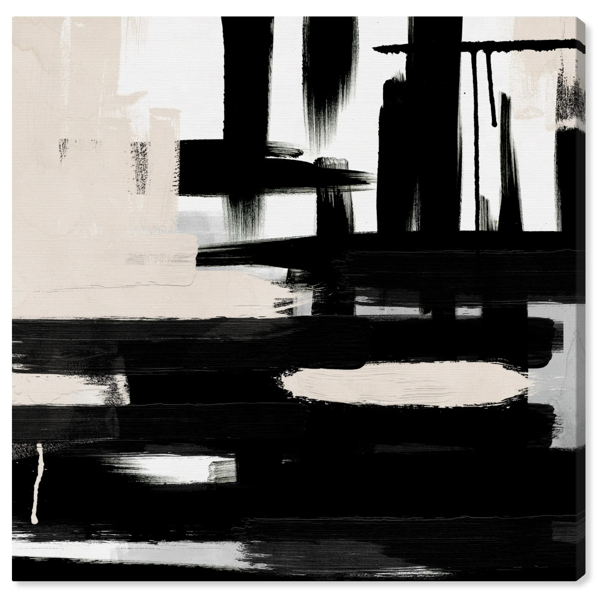 Wynwood Studio 'Road to Nowhere' Abstract Wall Art Canvas Print - Black, White, 30" x 30" - Walma... | Walmart (US)