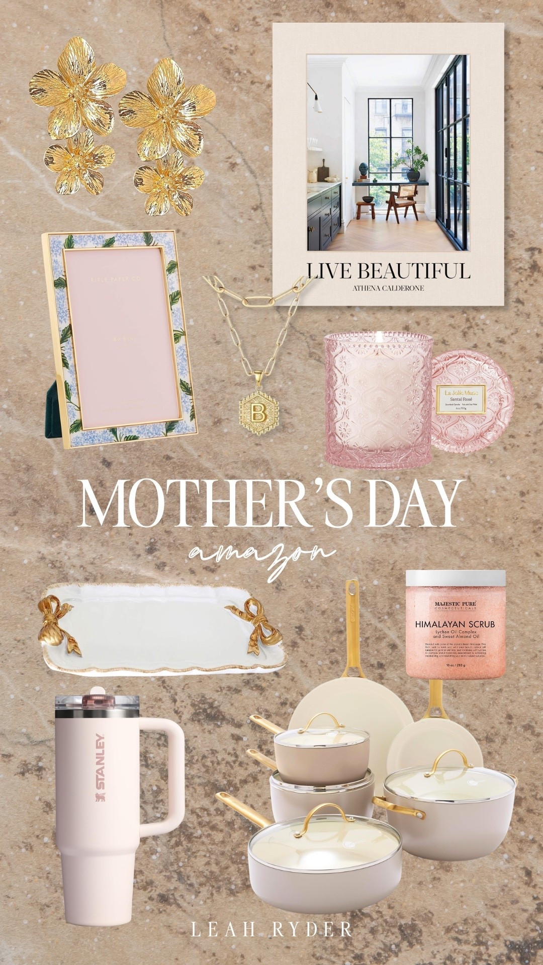 Such sweet gift ideas 🤍 I love that these feel thoughtful but still super easy to grab in time. The pink candle and gold details are so pretty for a little luxe moment, and that cookware set is one of those gifts she’ll actually use every day. Perfect mix of sentimental and practical—so many good options here!

#LTKMothersDay