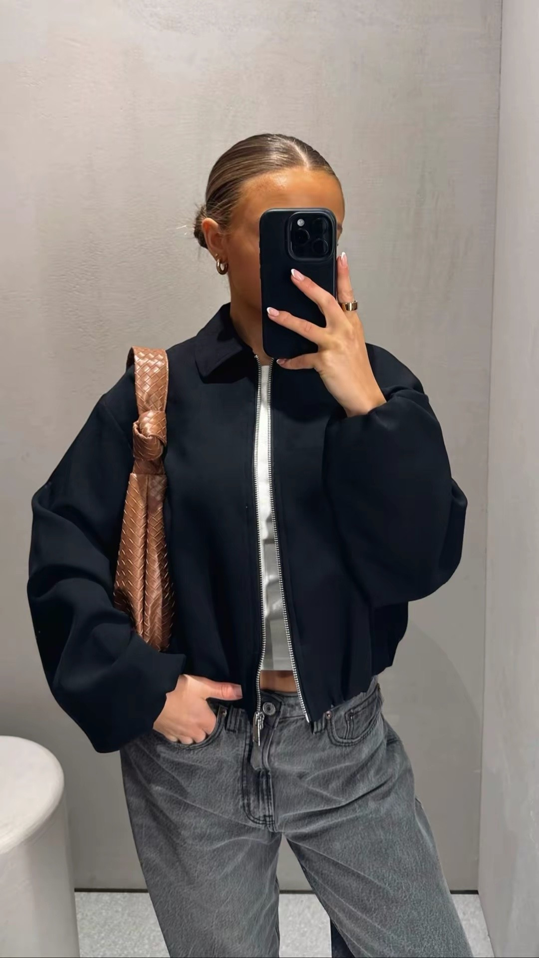 new in zara jacket🤍

Pinterest style outfit inspo ideas bomber jacket zip up work spring summer TikTok casual easy basic neutral ootd wishlist faves petite zip up black bomber jacket zip up cropped 

#LTKhaul #LTKspring #LTKUK