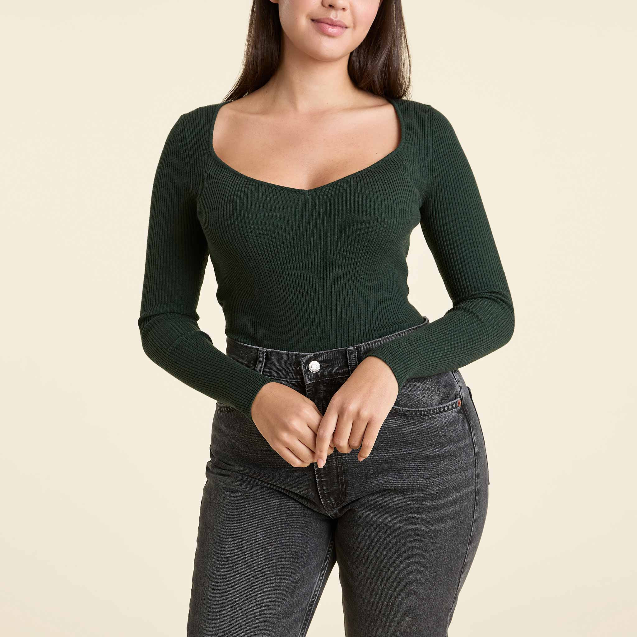 Sweetheart Sweater Bodysuit | nuuds