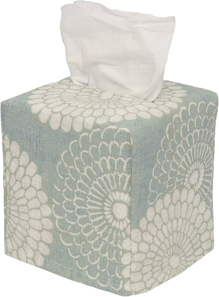 Tissue Box Cover Tissue Holder Decorative Bathroom Decor Blue Bathroom Accessories, Square Cube | Amazon (US)