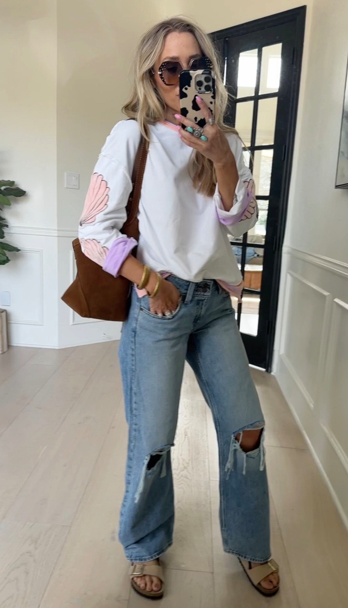 🤍This top looks identical to FP! 
I am wearing low rise jeans and LOVE them!!! 

#LTKgrwm #LTKdayinmylife #LTKSpringSale