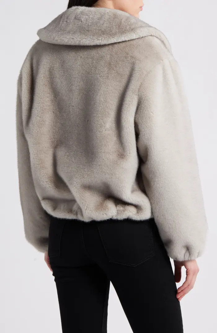 Channel Quilted Faux Fur Jacket | Nordstrom