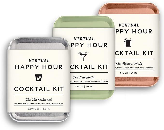 W&P The Virtual Happy Hour Cocktail Kit, Variety | Pack of 3 | Make at Home Craft Cocktails | No ... | Amazon (US)