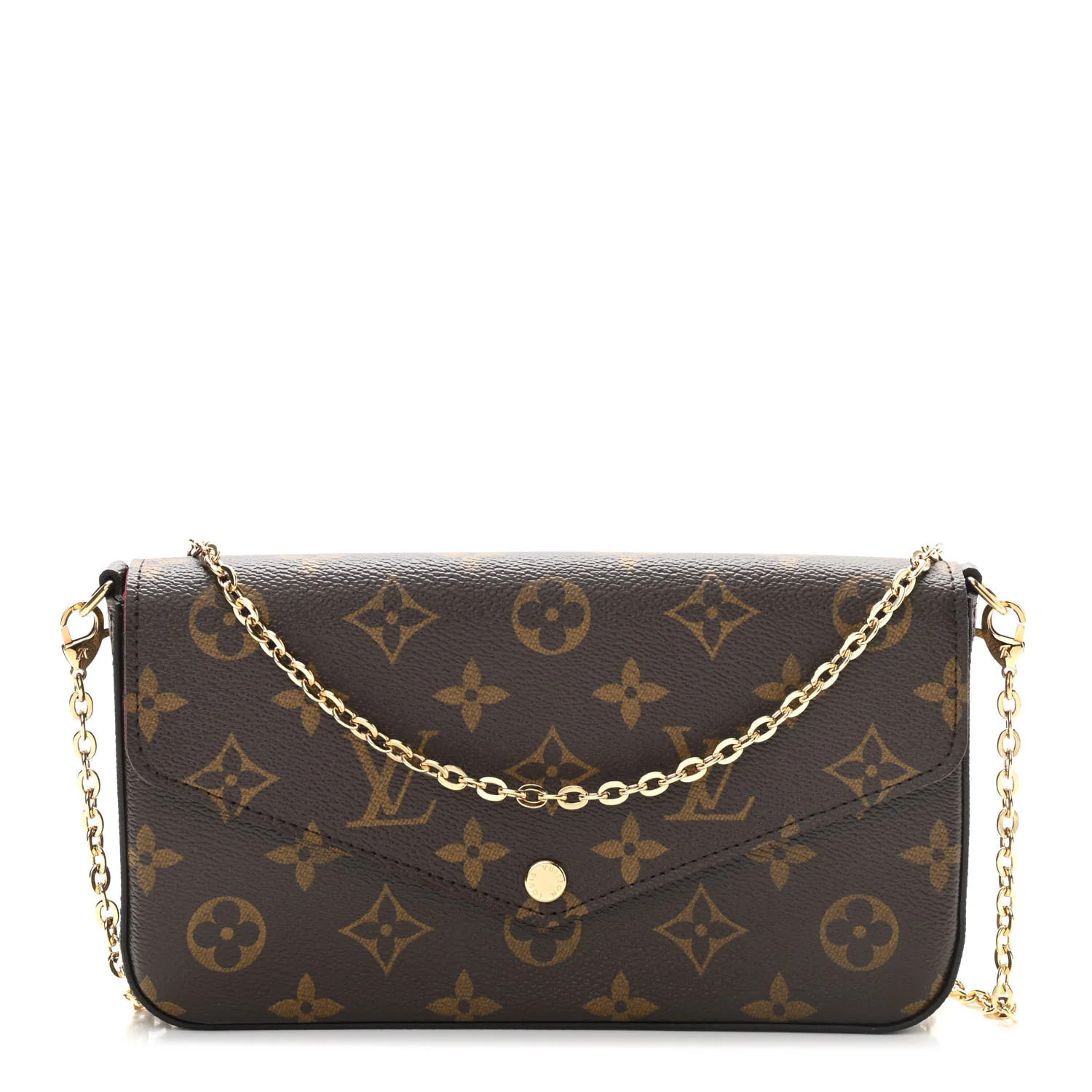 LOUIS VUITTON Monogram Pochette Felicie Chain Wallet Fuchsia | FASHIONPHILE | Fashionphile