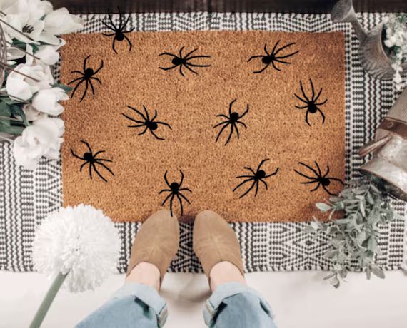 Spider Creepy Halloween Doormat I Scary Doormat  Welcome Mat - Etsy | Etsy (US)