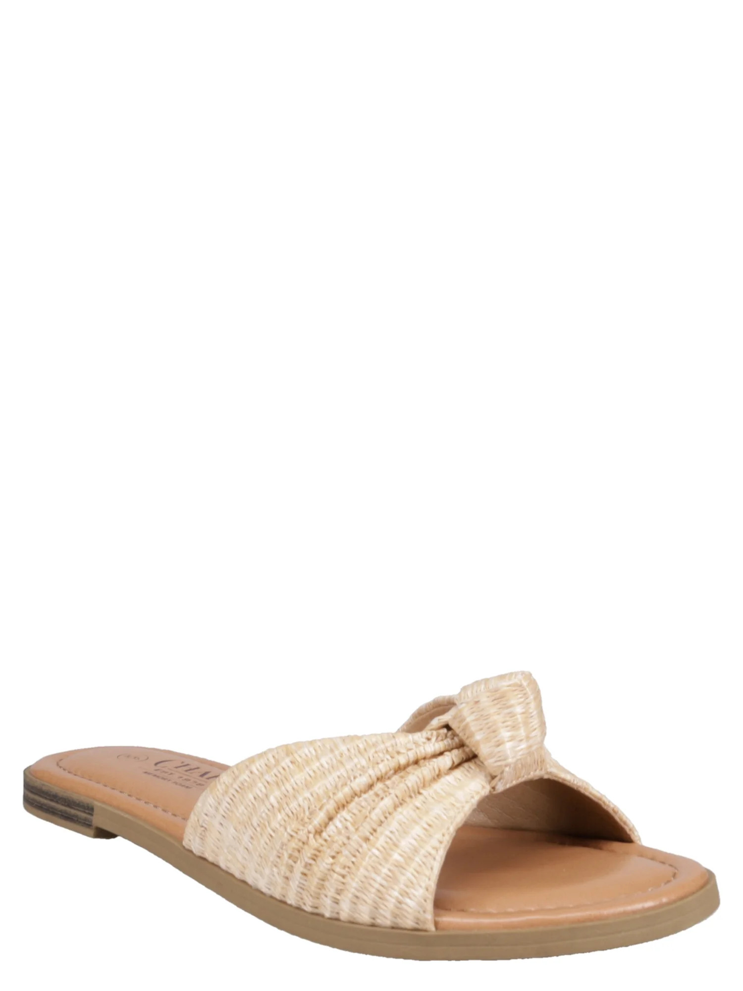 Chaps Women’s Knot Slide Sandal - Walmart.com | Walmart (US)