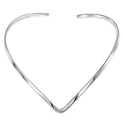 Bling Jewelry Basic Simple Slider V Shape Collar Statement Necklace Silver Sterling Add Your Pendant 3MM | Target