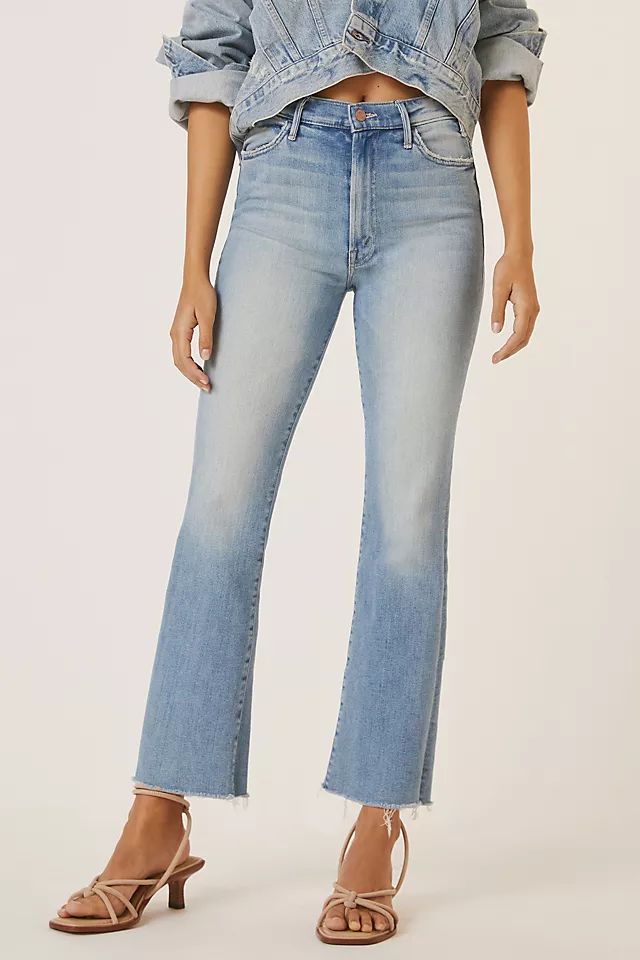 MOTHER The Hustler High-Rise Ankle Fray Crop Jeans | Anthropologie (US)