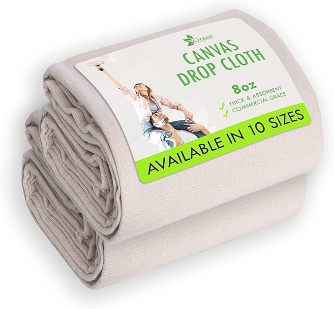 All Purpose Canvas Drop Cloth - Canvas Tarp, Canvas Fabric Drop Cloth Curtains, Drop Cloth for Pa... | Amazon (US)