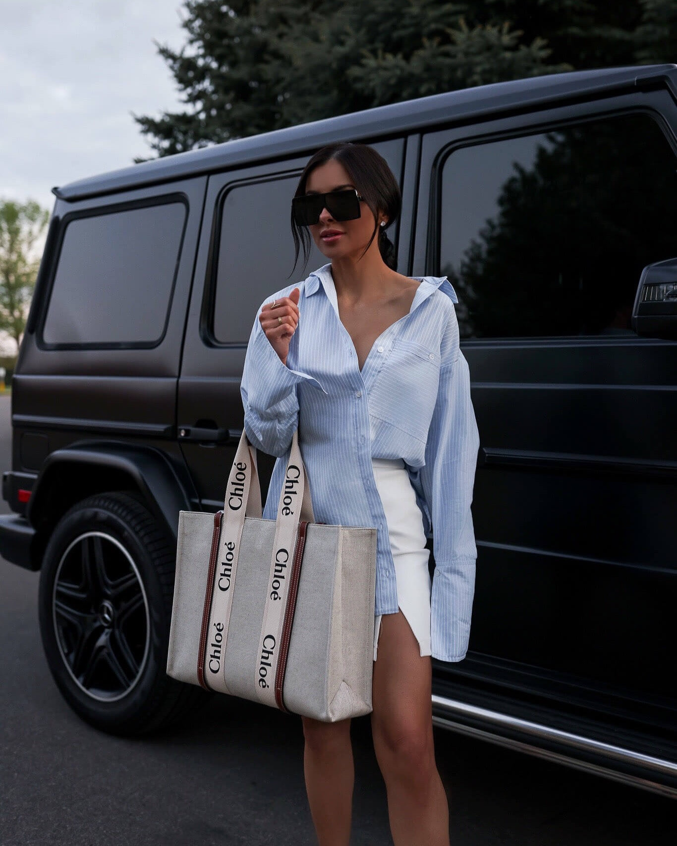 Casual summer outfit
Nordstrom blue button up shirt
White mini skirt
Chloe woody tote  

#LTKStyleTip #LTKFindsUnder100 #LTKSeasonal