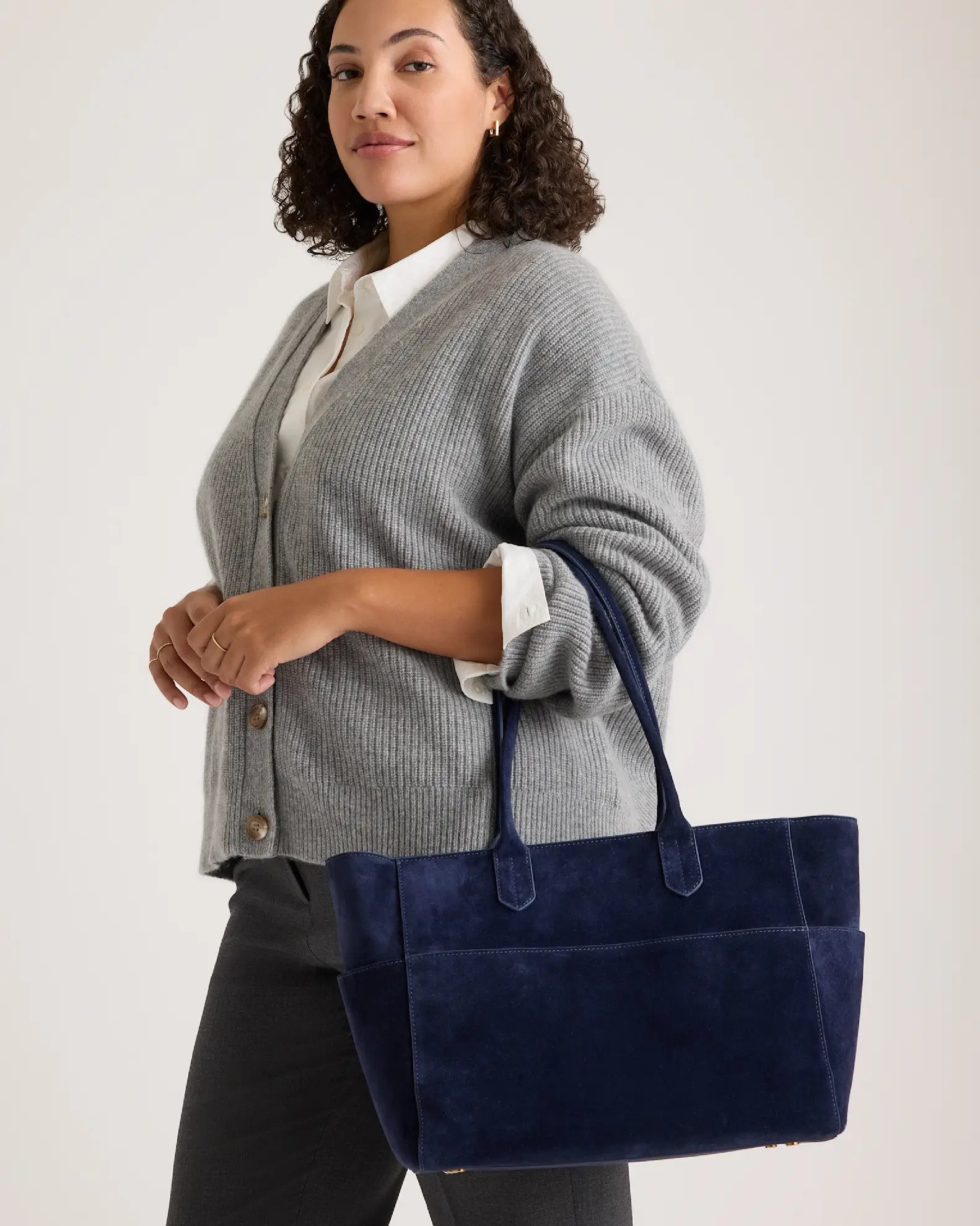 Italian Suede Shopper Tote | Quince