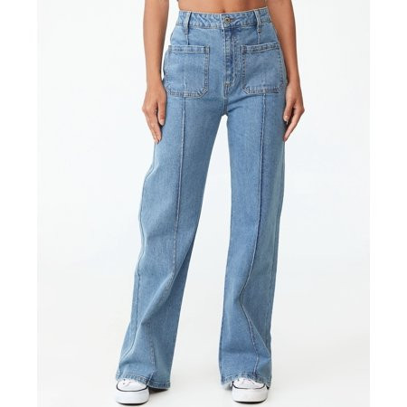 Cotton On Womens Pocket Flare Jeans Offshore Blue 2 | Walmart (US)