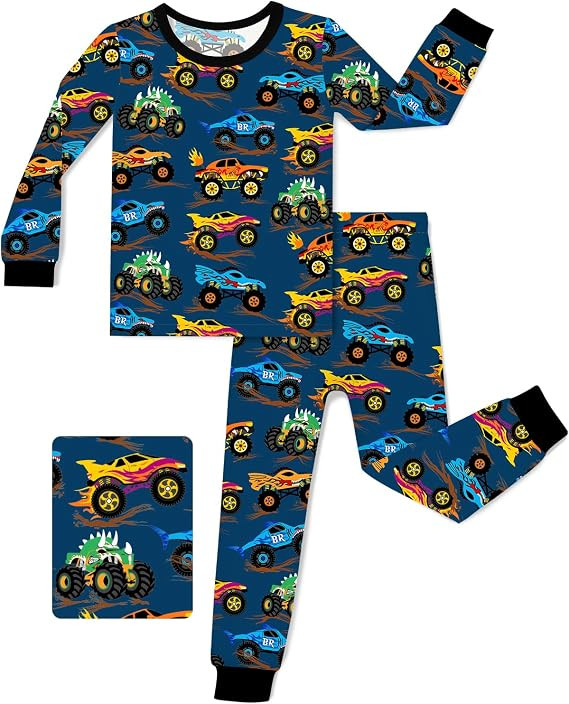 Bamboo Viscose Toddler Pajamas Boys Girls Baby 12M-8Y Pjs Sets Kids 2pcs Snug fit Long-Sleeve Sle... | Amazon (US)