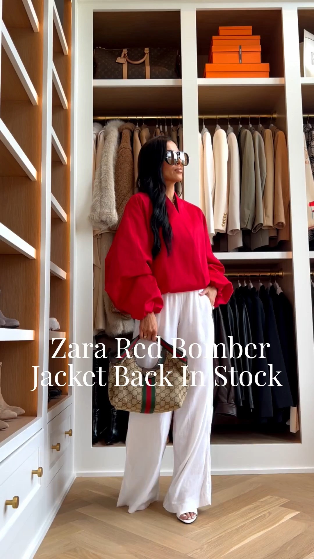 My Zara red bomber jacket sold out so fast last time I shared it but it’s back in stock! Such a great piece for Memorial Day weekend. I paired it with Target linen pants that look like Aritzia and my Gucci giglio bag.

#LTKmomlife #LTKOver40 #LTKSeasonal