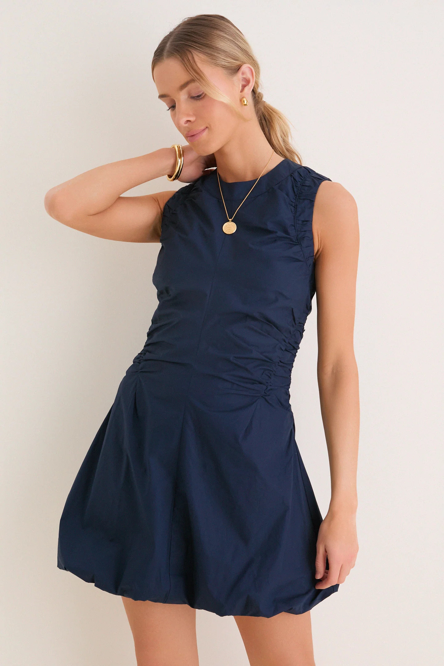 Navy Cotton Alisa Dress | Tuckernuck (US)