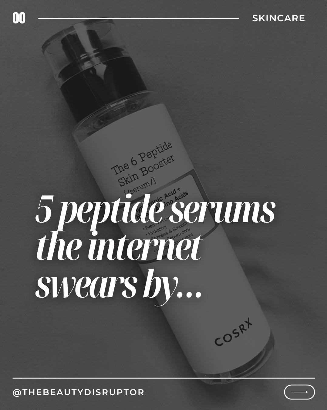 Before you buy another serum… take a look at these. 🧴✨

Get smoother, tighter and firmer skin with these top peptide serums. This anti-aging miracle cure is reputed to boost collagen production and slow down the visible signs of aging. 

Here are the 5 best peptide serums for youthful, glowing skin that come highly recommended:

1. COSRX The 6 Peptide Skin Booster
2. Timeless Matrixyl 3000 Serum
3. Mary & May 6 Peptide Complex
4. Medik8 Let quid Peptides
5. The Ordinary Multi-Peptide + Copper Peptides 1%


#skincare #peptideserums #antiaging #glowingskin #serum #peptides #SkincareRoutine

#LTKOver40 #LTKselfcare #LTKBeauty