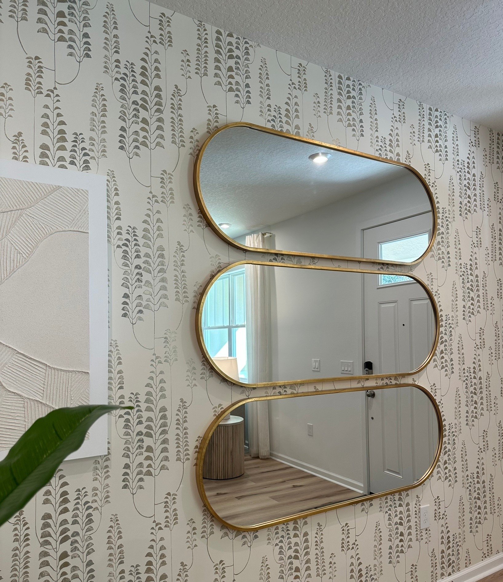 Open Entry with Gold trimmed Decorative Modern Oval Mirror Wall Decor

#LTKStyleTip #LTKHome
