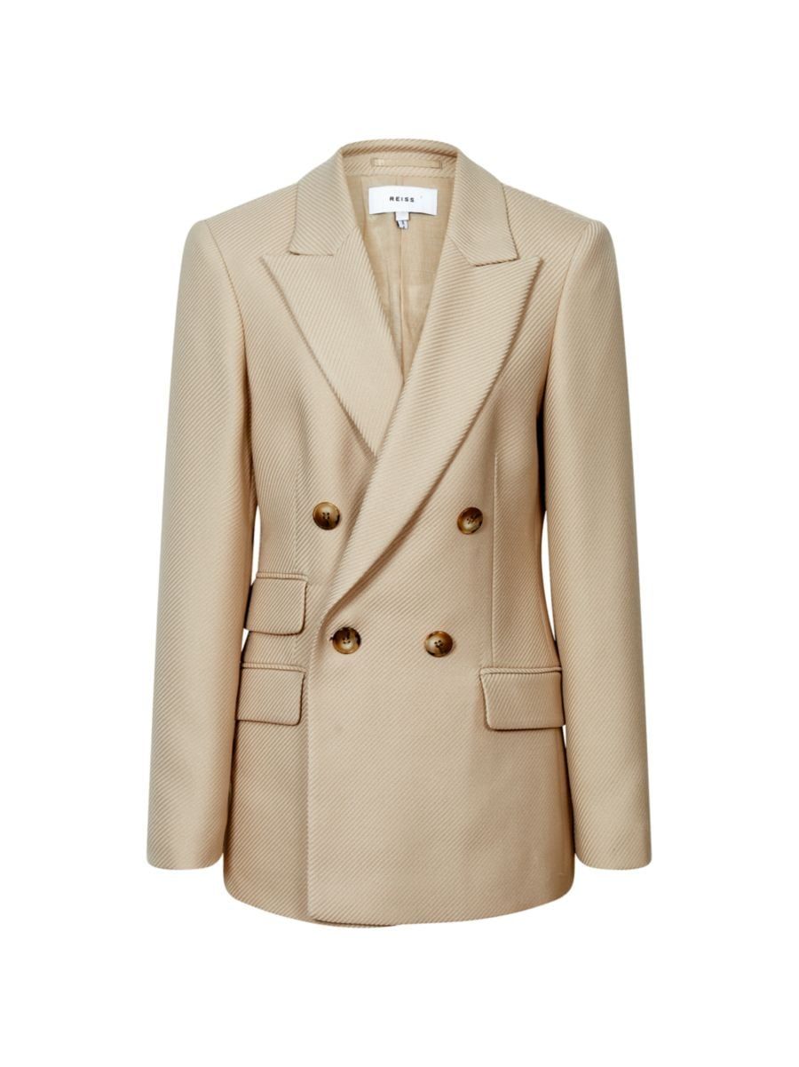 Logan Textured Double-Breasted Jacket | Saks Fifth Avenue