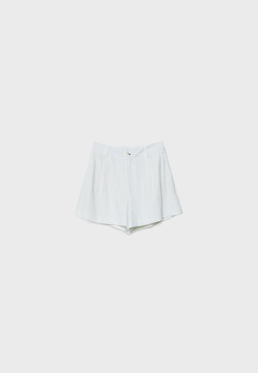 Loose-fitting linen blend shorts | Stradivarius (UK)