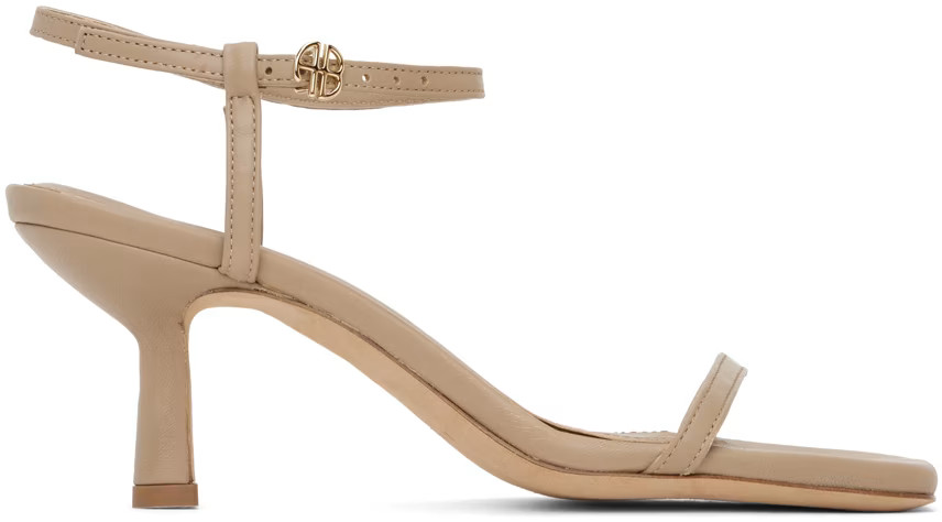Brown Invisible Heeled Sandals | SSENSE