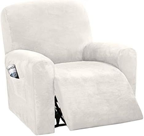 H.VERSAILTEX Velvet Stretch Recliner Couch Covers 4-Pieces Style Recliner Chair Covers Recliner C... | Amazon (US)