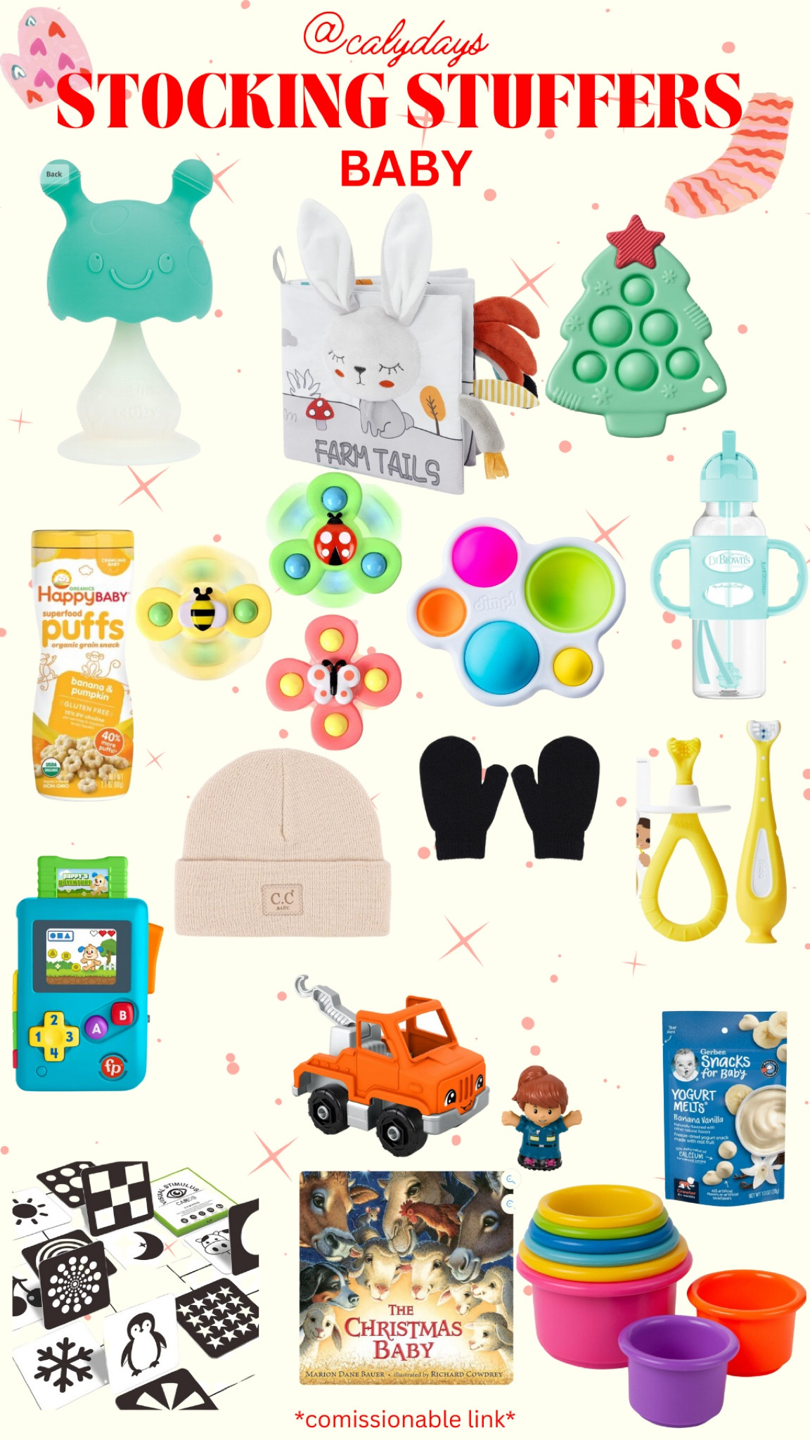 Baby stocking stuffers / baby gift guide / baby gift ideas / Christmas gift for baby / stocking stuffers for baby / baby girl stocking stuffers / baby boy stocking stuffers / stocking stuffers 0M-12M

#LTKbaby #LTKHoliday #LTKGiftGuide