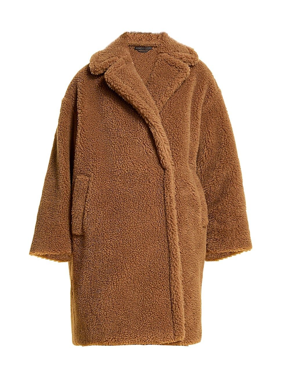 Marina Rinaldi, Plus Size Women's Tabula Camel Wool Teddy Coat - Camel - Size 16 | Saks Fifth Avenue