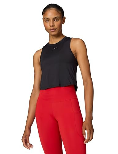 Nike Women's One Classic Dri-Fit Cropped Tank Top, Black, X-Small | Amazon (US)