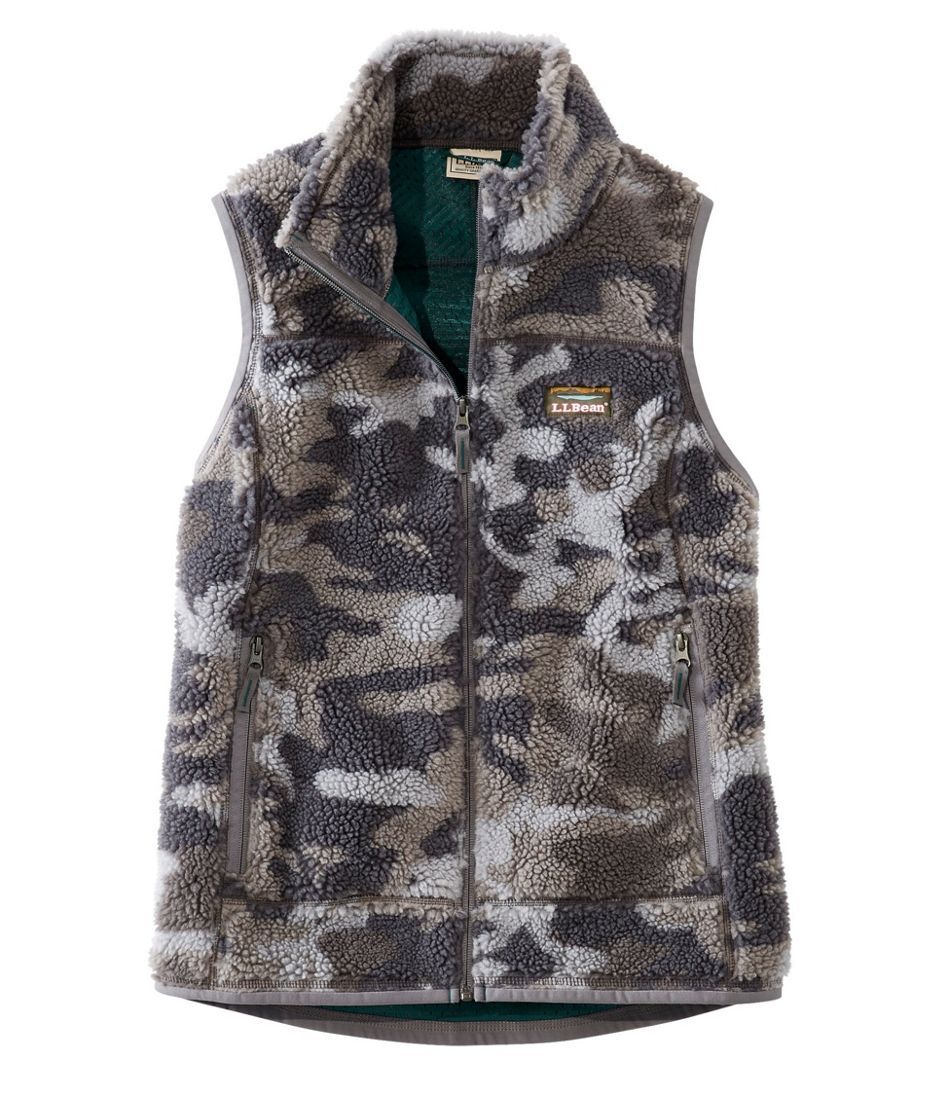 Women's Mountain Pile Fleece Vest, Camouflage | L.L. Bean