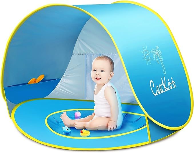 CeeKii Baby Beach Tent Pop Up Tent Portable Shade Tent UV Protection Sun Shelter with Mini Pool, ... | Amazon (US)