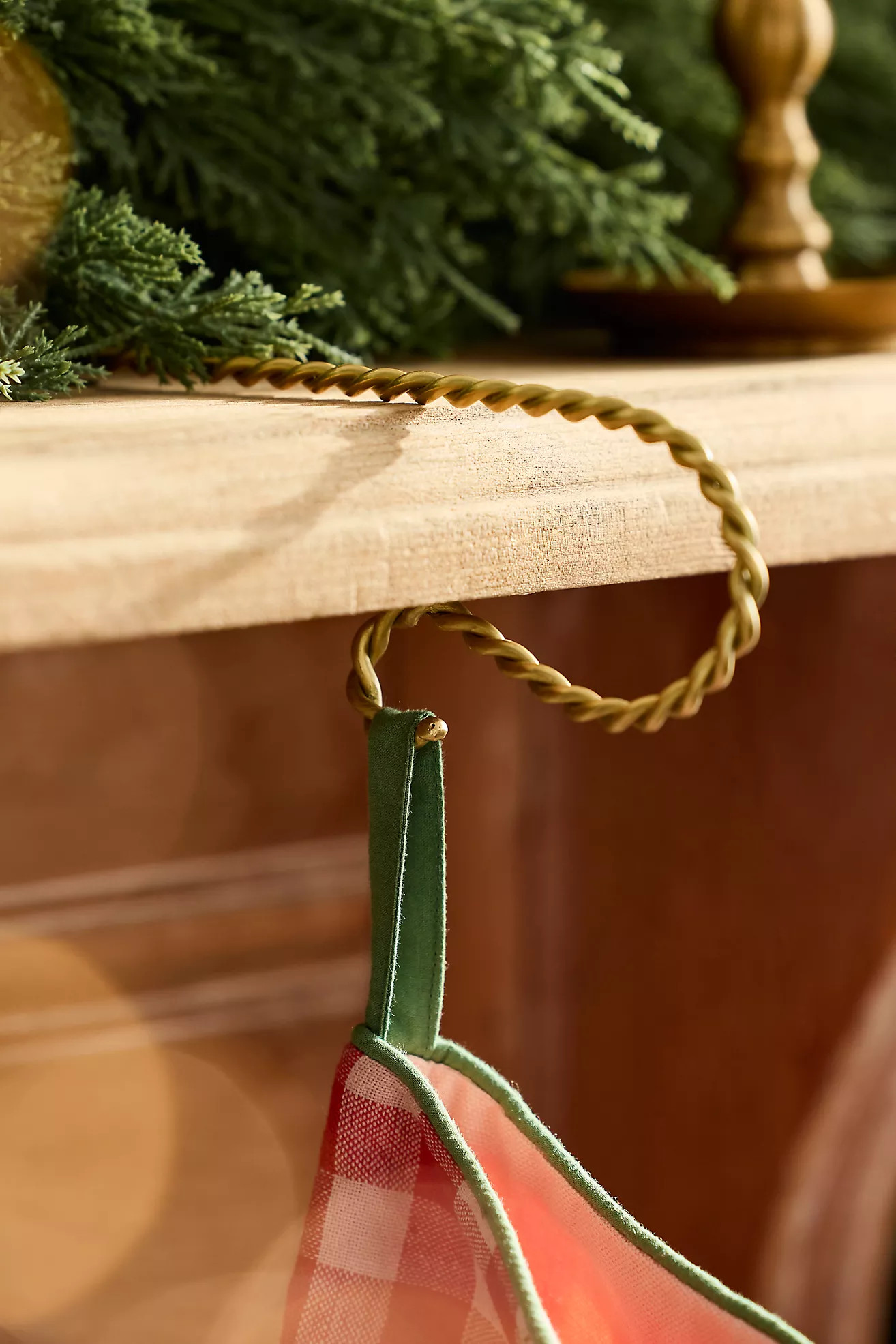 Brass Twist Stocking Hooks, Set of 4 | Terrain