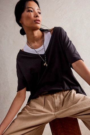 We The Free Nina V-Neck Tee | Free People (Global - UK&FR Excluded)