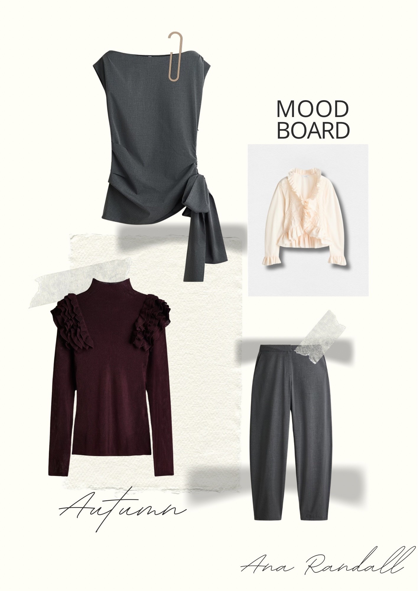 Autumn mood board
Deep rich tones, delicate ruffles, and chic tailored
silhouettes for the new season. 

Tap the link to shop all these autumn essentials!
Xoxo,
Ana Randall💗

#LTKstyletip #LTKfall #LTKshopping
#AutumnStyle #WorkwearInspo
#Fal|Fashion

#LTKootd #LTKOver40 #LTKmomlife