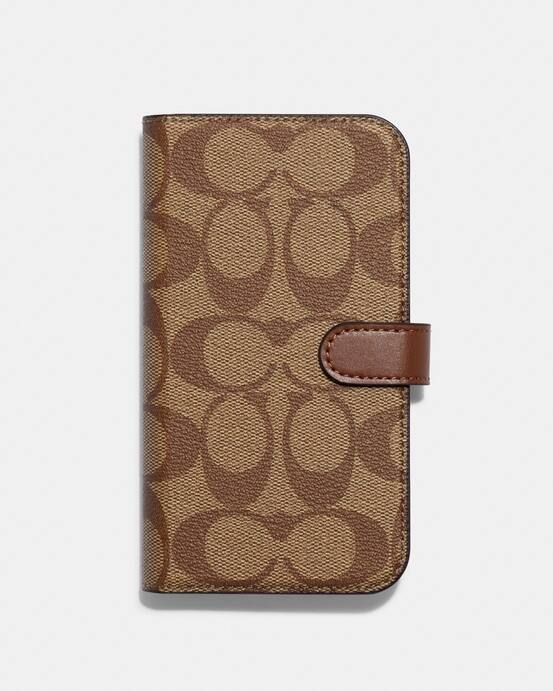 Iphone 13 Pro Folio In Signature Canvas | Coach Outlet