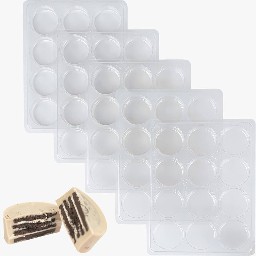 Chocolate Covered Oreo Molds Biscuit Chocolate Mold, PET Plastic Mold-Oreo Mold Cylindrical Cylin... | Amazon (US)