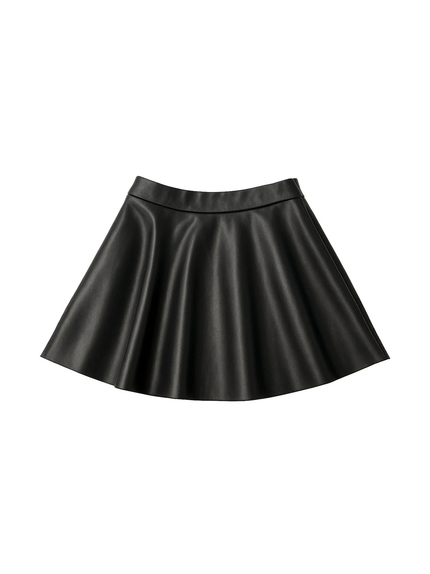 Wonder Nation Girls Pleather Skater Skirt, Sizes 4-18 & Plus | Walmart (US)